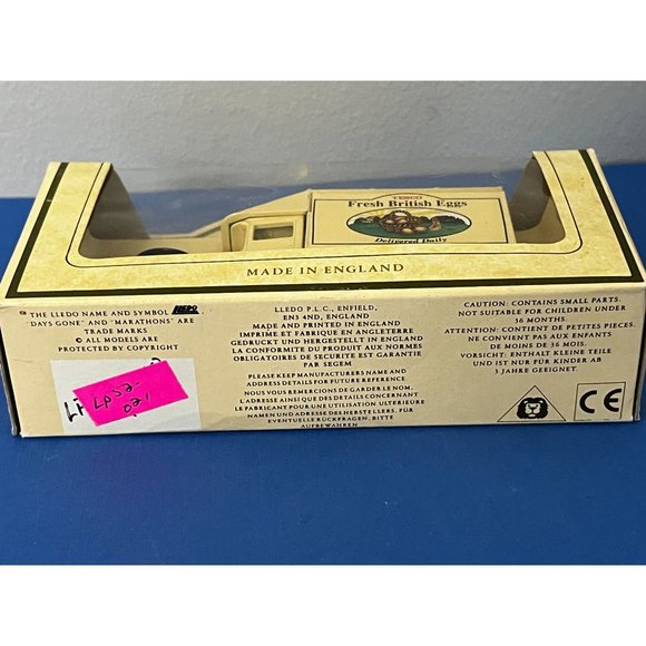 Vintage LLEDO Diecast Morris Van Fresh British Egg Delivered Daily LP52-021 - Picture 8 of 9